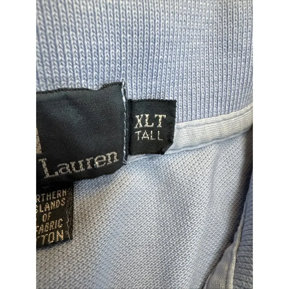 Ralph Lauren Polo Shirt Men's Big & Tall (XLT)Light Blue Preppy Pink Pony Classy